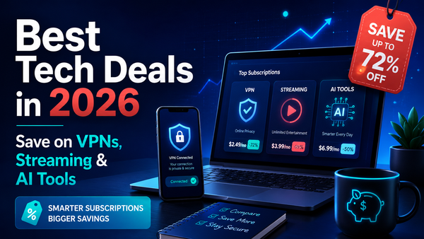 Best Tech Deals in 2026: How to Save on VPNs, Streaming, and AI Subscriptions