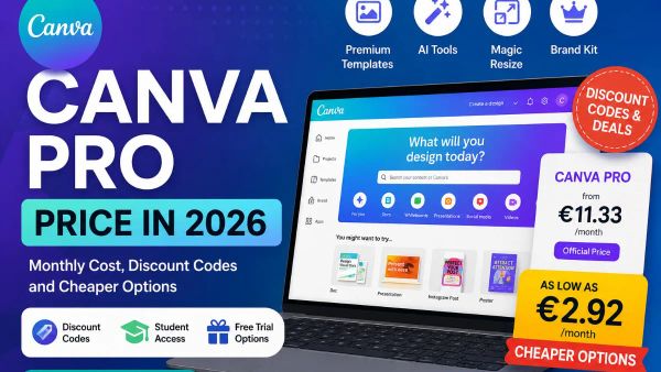 Canva Pro Price in 2026: Monthly Cost, Discount Codes and Cheaper Options